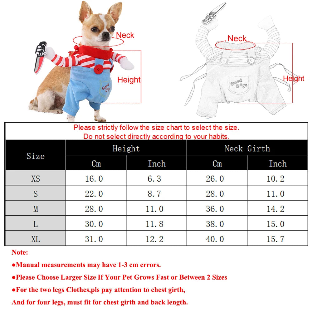 Funny Halloween Dog Costume – Cosplay Party Outfit