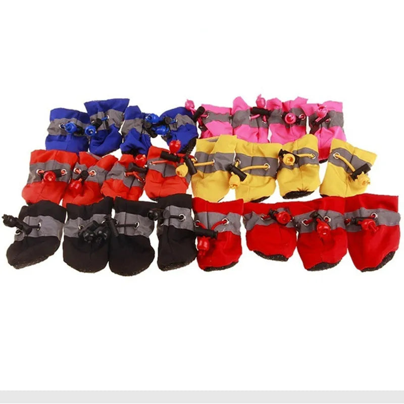 Waterproof Dog Boots (4-Pack) – Anti-Slip Winter Booties