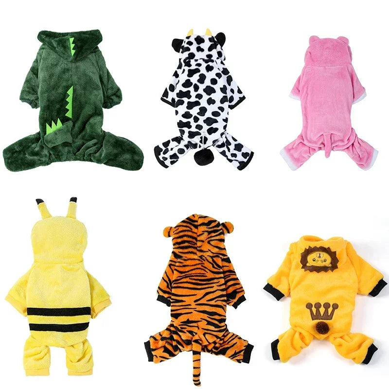 Coral Fleece Pet Costume – Lion & Animal Cosplay Coat