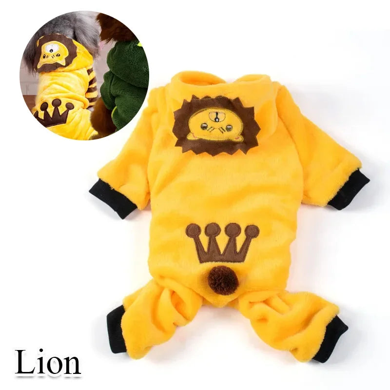 Coral Fleece Pet Costume – Lion & Animal Cosplay Coat