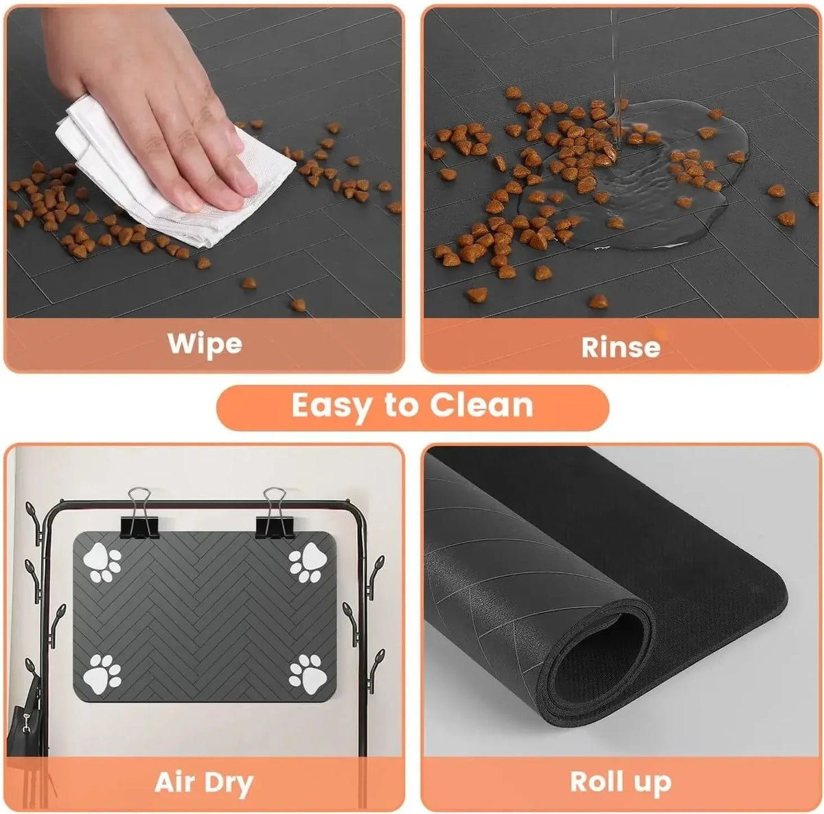 Waterproof Pet Feeding Mat – Quick-Dry Non-Slip Placemat