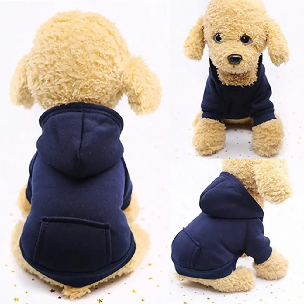 Cozy Winter Dog Hoodie – Fleece-Lined Sweatshirt Jacket