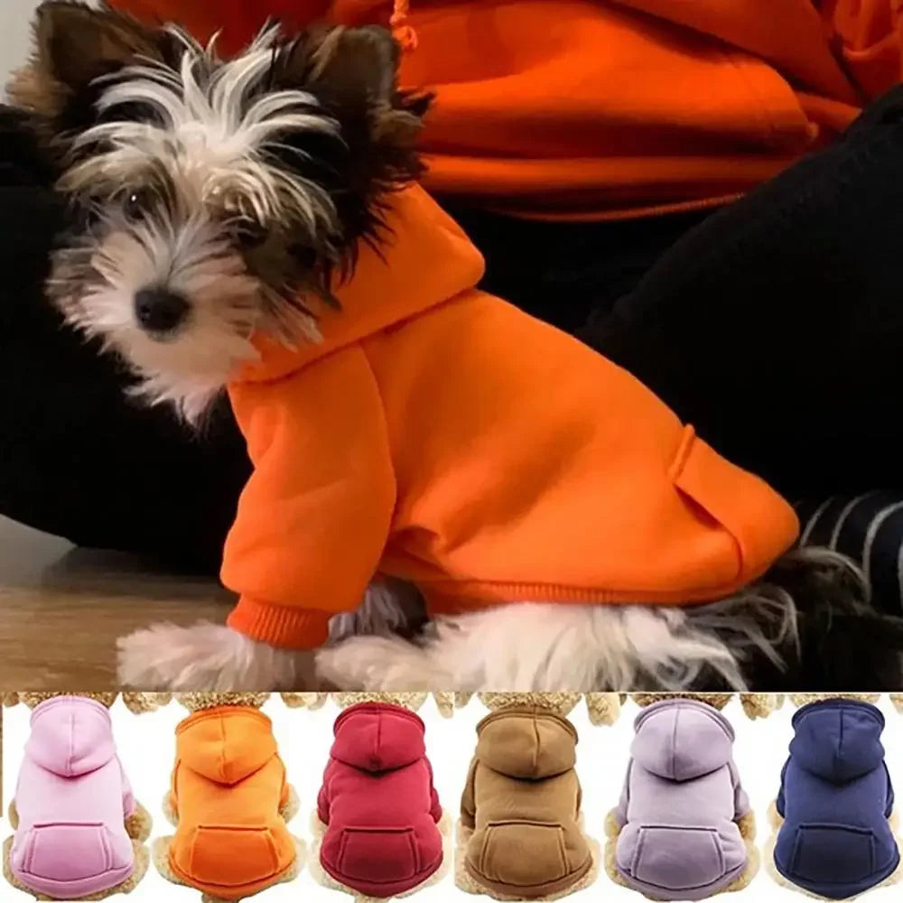Cozy Winter Dog Hoodie – Fleece-Lined Sweatshirt Jacket