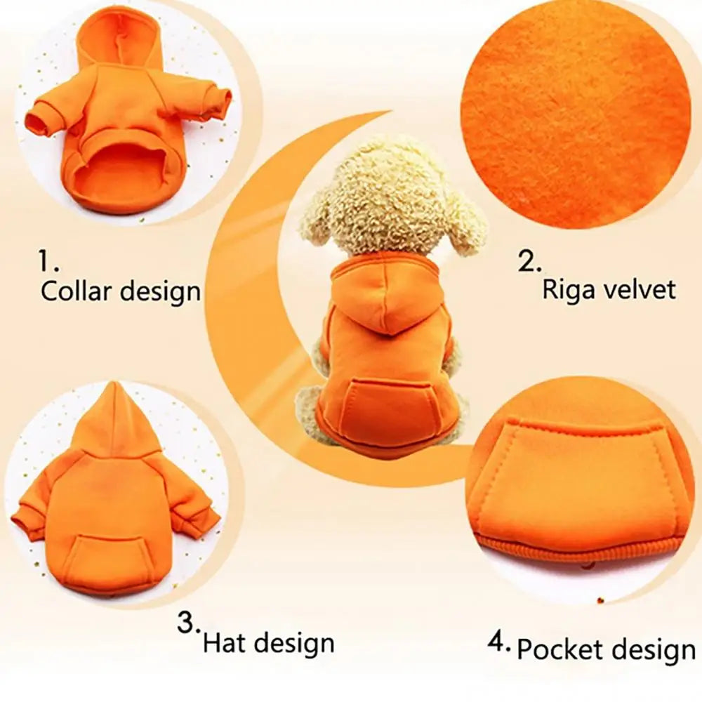 Cozy Winter Dog Hoodie – Fleece-Lined Sweatshirt Jacket
