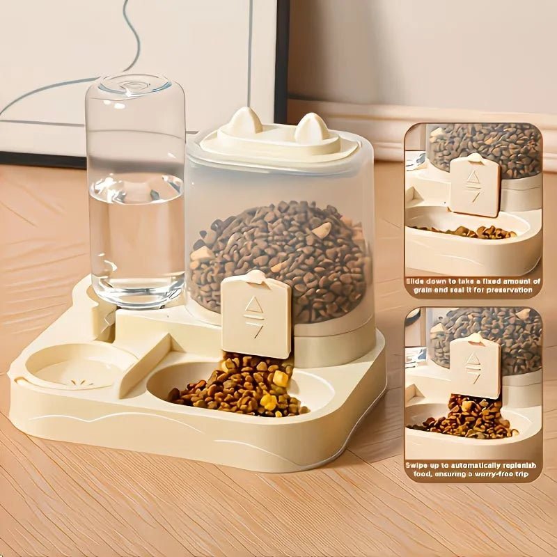 2-in-1 Pet Feeder & Water Dispenser – Travel Bowl Set
