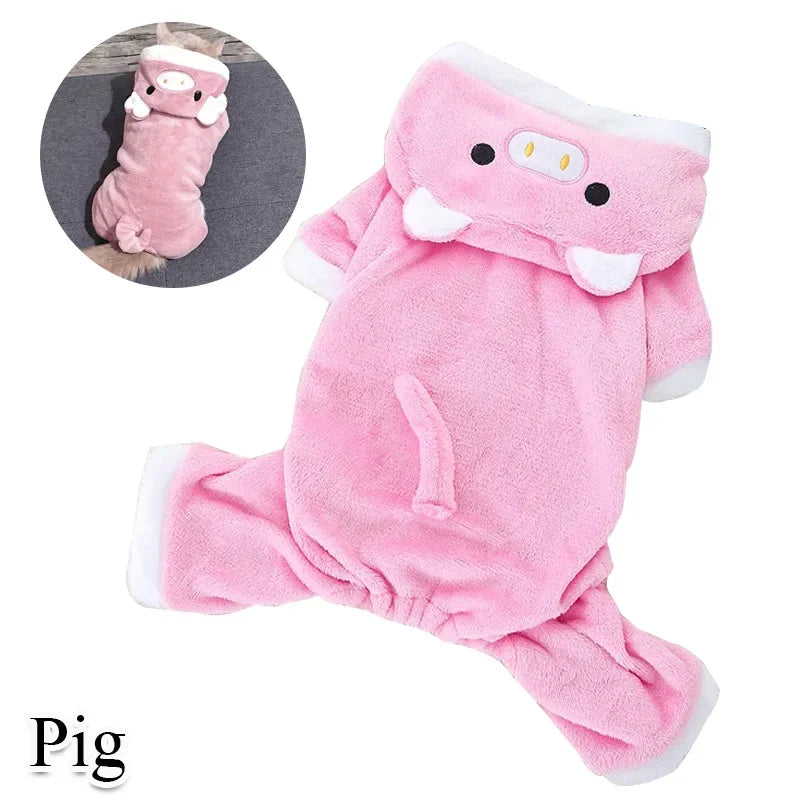 Coral Fleece Pet Costume – Lion & Animal Cosplay Coat