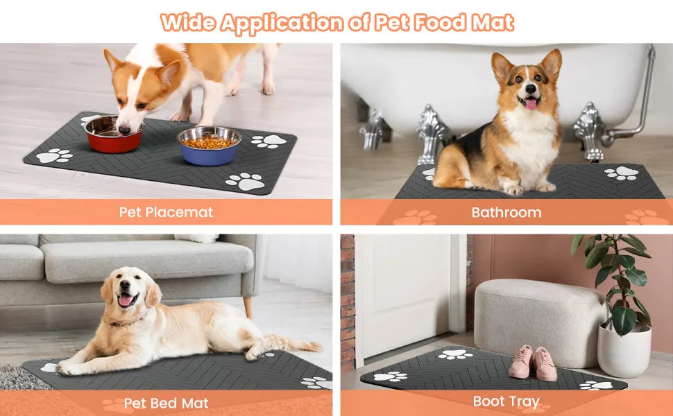 Waterproof Pet Feeding Mat – Quick-Dry Non-Slip Placemat