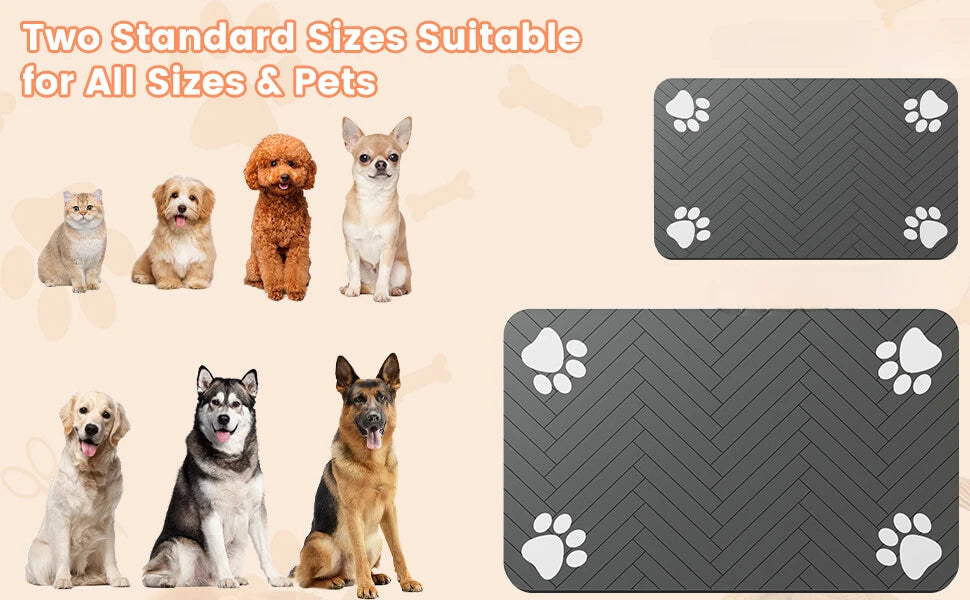 Waterproof Pet Feeding Mat – Quick-Dry Non-Slip Placemat