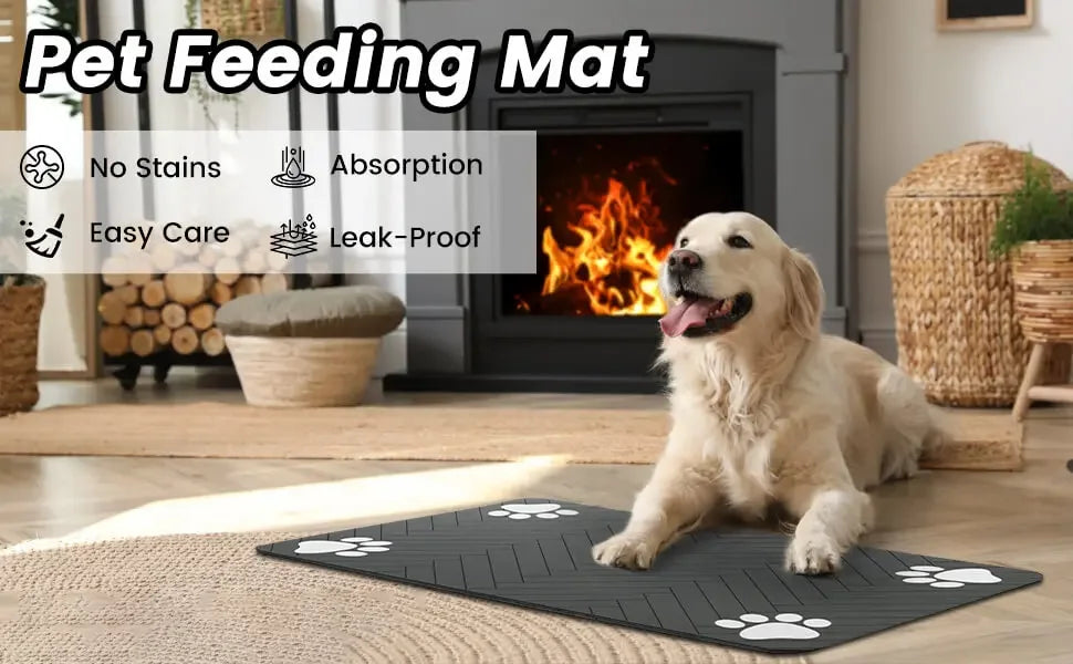 Waterproof Pet Feeding Mat – Quick-Dry Non-Slip Placemat